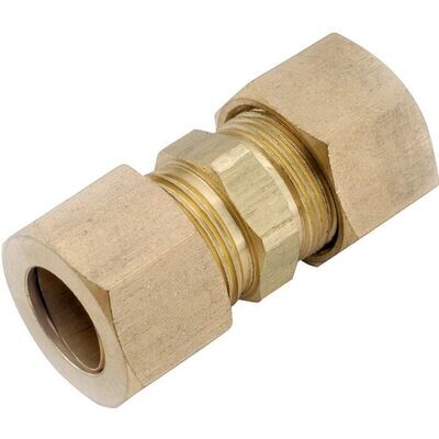 Anderson Metals 750062-10 Brass Compression Union, 5/8&quot;