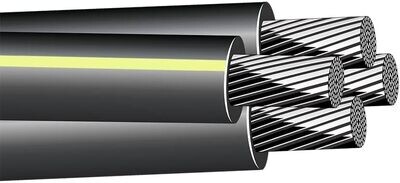 Aluminum Quadruplex URD Wire, 4/0-4/0-2/0-4     200Amp  500Ft