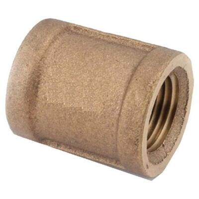 Anderson Metals 738103-16 Brass Pipe Coupler, 1&quot;