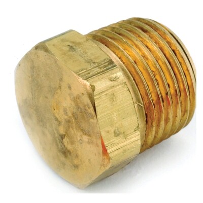 Anderson Metals 756121-04 Brass Pipe Plug, 1/4&quot;