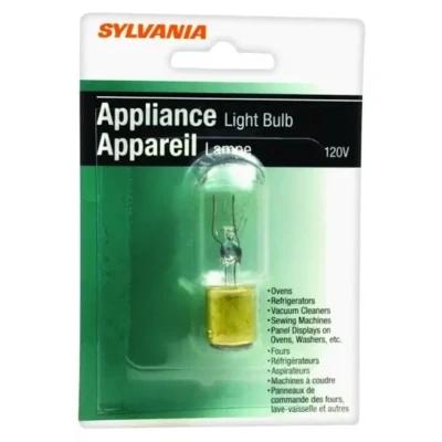 Sylvania 18200 Clear Appliance Bulb, 15W 120V Bayonet