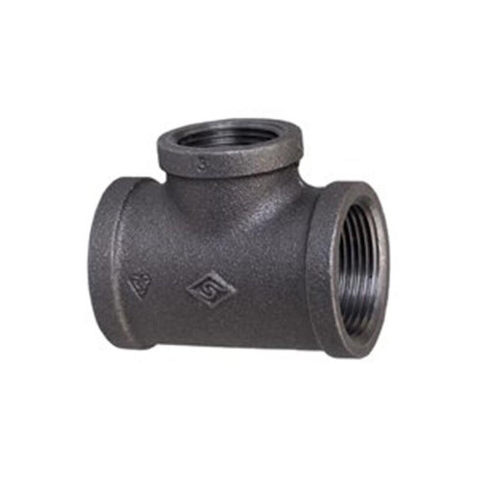 Black Steel Reducing Tee, 1&quot;X1&quot;X1/2&quot;