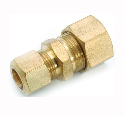 Brass Compression Step Union, 3/8&quot;X1/4&quot;