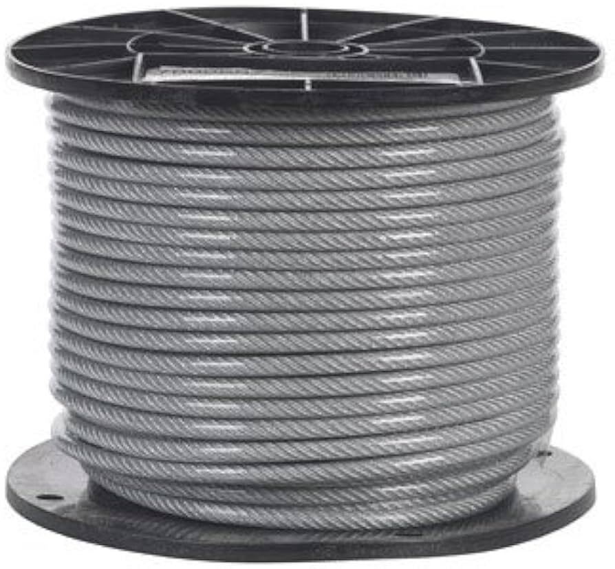 Campbell 7000697 Vinyl Coated Cable, 3/16&quot;,  840Lb WLL