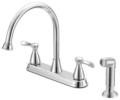 Boston Harbor F8210001CP 2-Lever Chrome Kitchen Faucet w/Spray