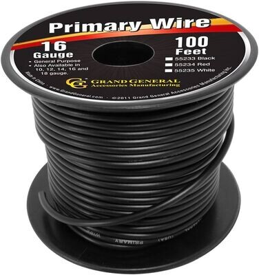 CCI 55671823 Black Primary Wire, 10Ga X 100Ft