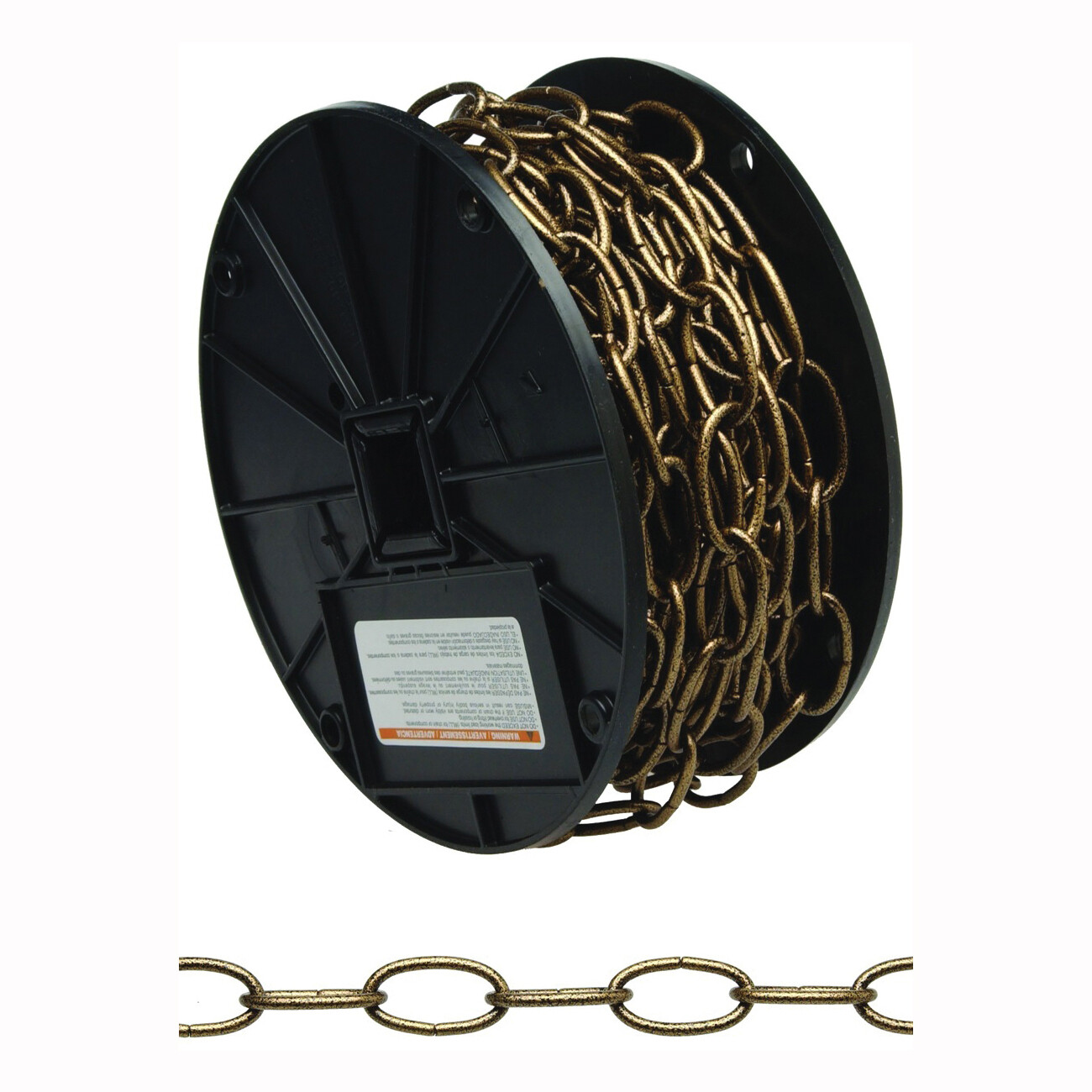 Campbell 072-2000 Brass Decorative Chain, #10,  35Lb WLL