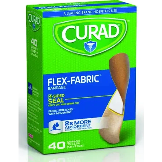 CURAD CUR45245 Flexible Fabric Band-Aids, 3/4"X2-1/2"