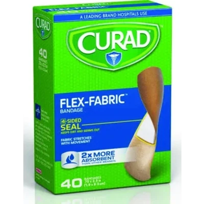 CURAD CUR45245 Flexible Fabric Band-Aids, 3/4&quot;X2-1/2&quot;