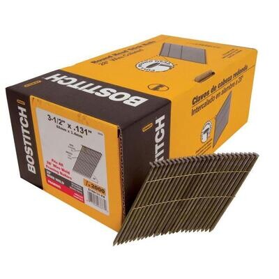 Bostitch S16D131-FH Collated Smooth 28Deg Framing Nails, 3-1/2&quot;, 2000Bx