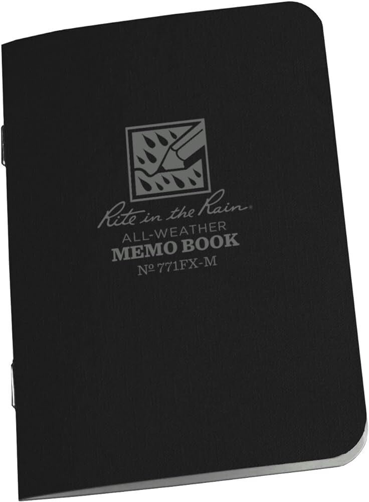 Black Rite in the Rain 3-1/2&quot;X4-5/8&quot; Stapled Note Book