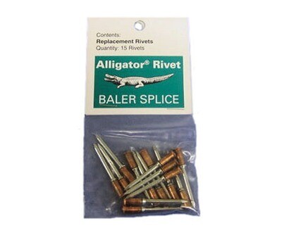 Alligator Belt Lacing Rivets, 15Pk
