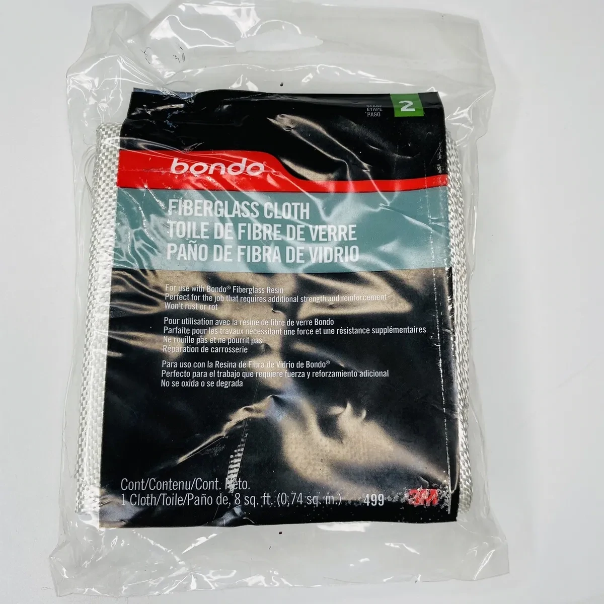 Bondo 499 Fiberglass Cloth, 8SqFt
