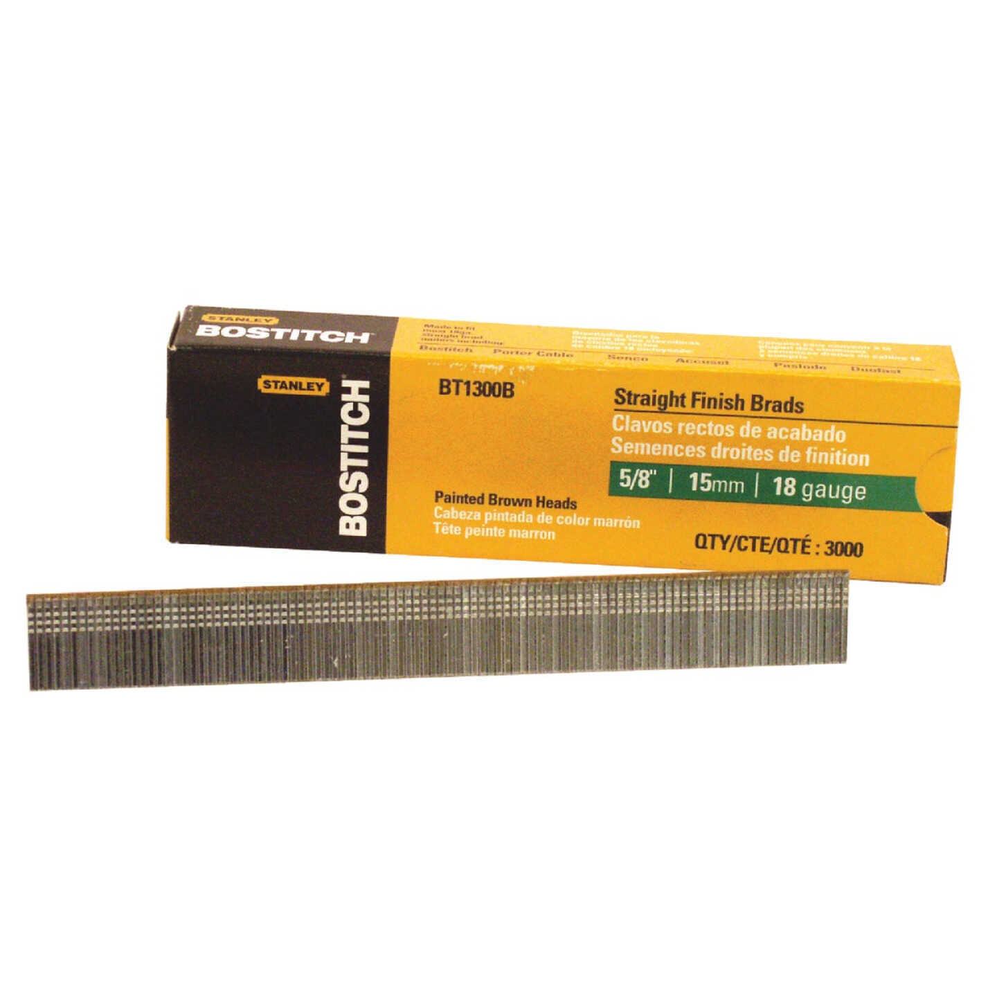 Bostitch BT1300B Brad Stick Nails, 18X5/8&quot;  3000Bx