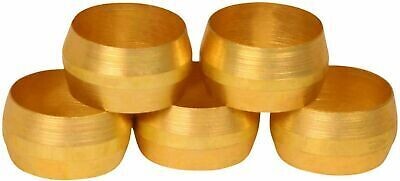 Brass Compression Sleeve, 1/8&quot;  5Pk