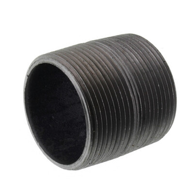 Black Steel Pipe Nipple, 2-1/2&quot;XClose