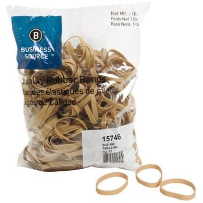 Business Source Quality Rubber Bands, #62 2-1/2&quot;X1/4&quot;, 450Pk