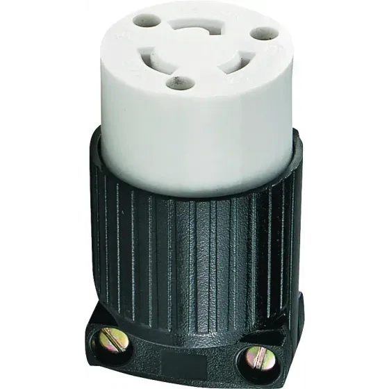 Eaton L520C Black Locking Connector, 20A/250V NEMA L5-20
