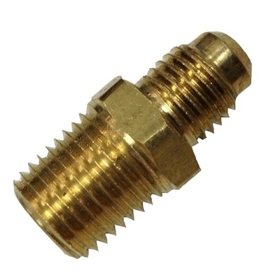 Brass Flare Adaptor, 3/8MPX1/4 Flare