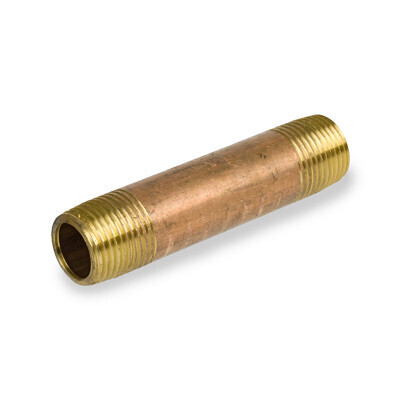 Brass Pipe Nipple, 1/8&quot;X2-1/2&quot;