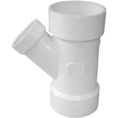 CANPLAS 192327L PVC DWV Reducing Wye, 4&quot;X4&quot;X3&quot;