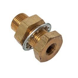 Brass Bulkhead Tank Fitting, 1/4&quot; (Requires 3/4&quot; Hole)