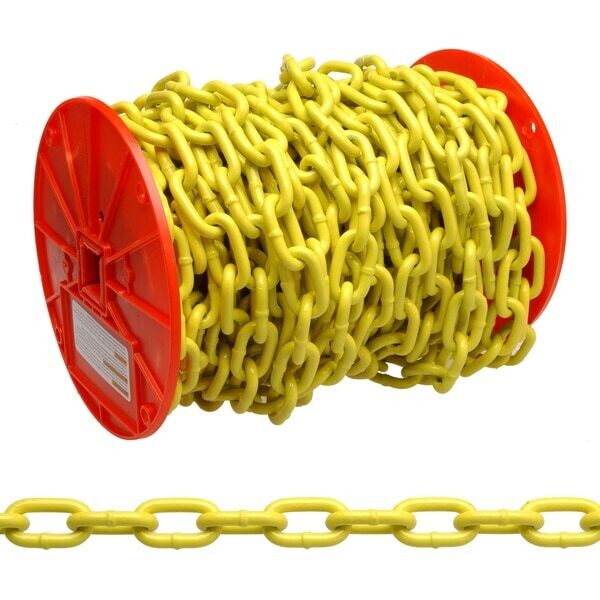 Campbell PD0725027 Yellow Proof Coil Chain, 3/16&quot;,  800Lb WLL