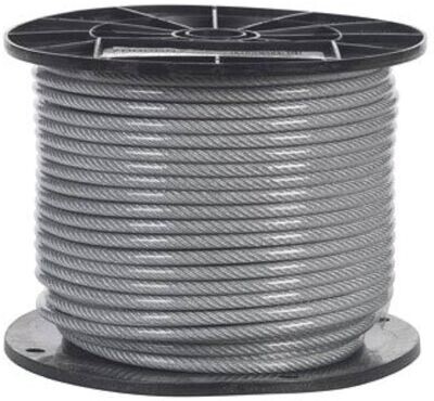 Campbell 7000897 Vinyl Coated Cable, 1/4&quot;,  1400Lb WLL