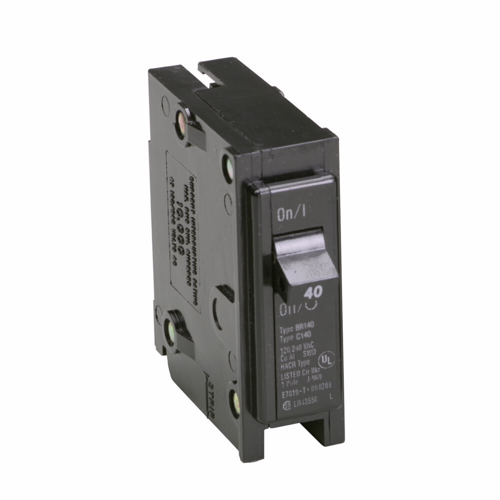 Cutler Hammer BR140 Circuit Breaker, 40A  1-Pole