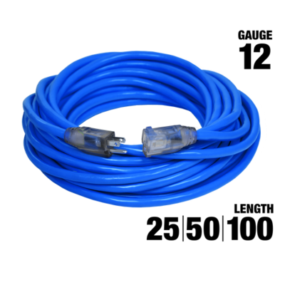 Blue Pro-Style Extension Cord, 12/3X25Ft