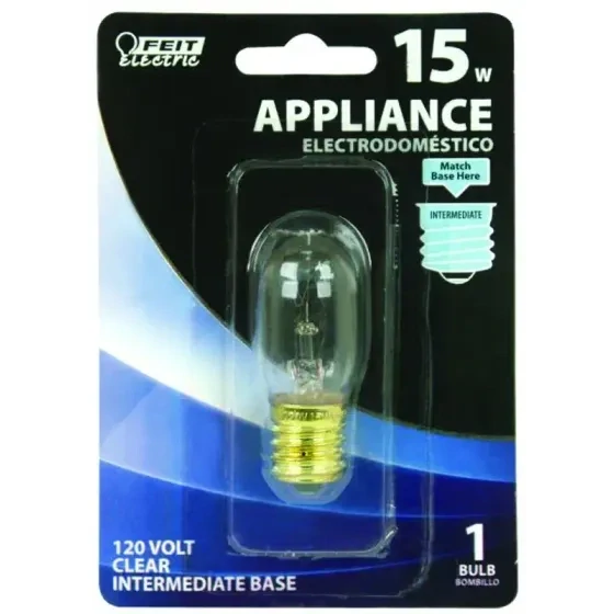 Clear 15W Light Bulb, T7, Intermediate Base