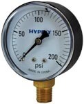 Bottom Mount Pressure Gauge, 200PSI