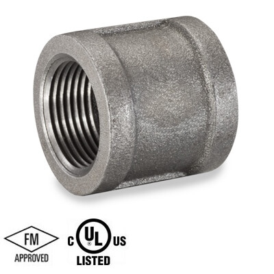 Black Steel Pipe Coupler, 2-1/2&quot;