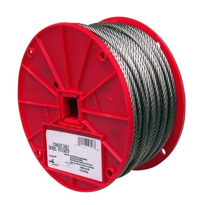 Campbell 7000627 Galv Aircraft Cable, 3/16&quot;,  840Lb WLL