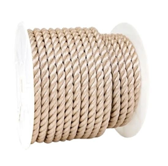 Baron 50120 Tan Twisted Poly Rope, 5/8&quot;,  700Lb WLL