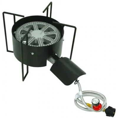 Bayou Classic KAB4 Single Burner Propane Cooker Stove, 210,000Btu