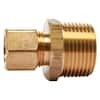 Anderson Metals Brass Compression Adaptor, 5/16CX3/8MP