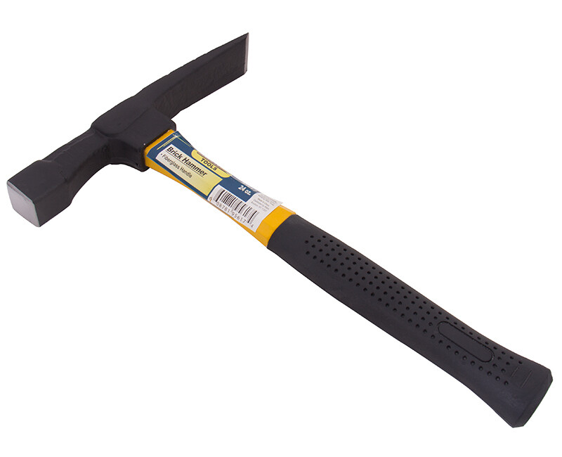 Brick Hammer w/Fbrglss Handle, 24oz