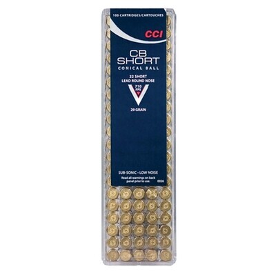 CCI 0028 .22 Short Hollow Point Ammo, 100ct