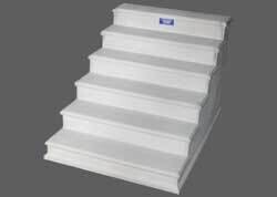 Concrete Steps, (7-Steps), 4Ft Wide, 12&quot; Tread 7&quot; Riser