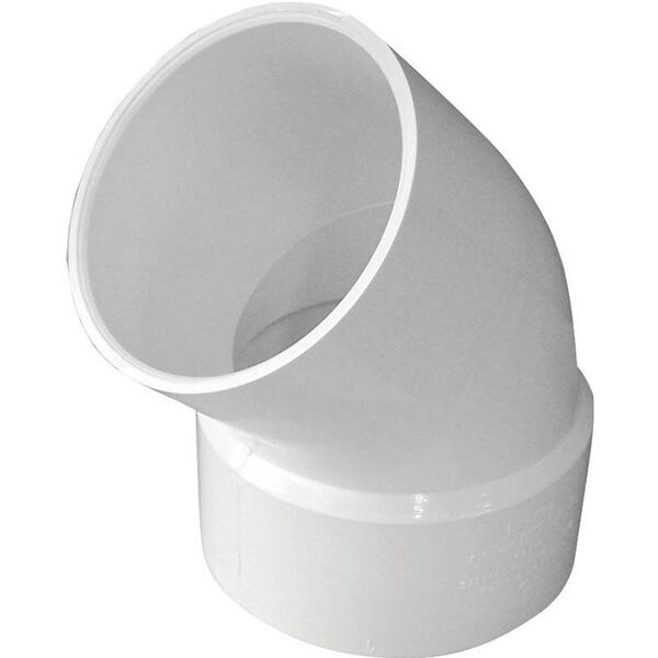 CANPLAS 414196BC PVC S&amp;D 45Deg Street Ell, 6&quot;