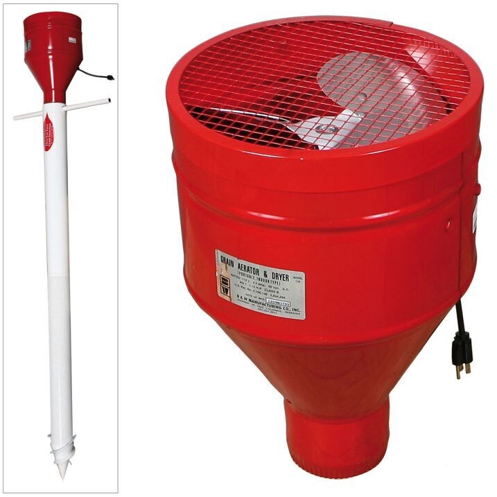 Grain Aerator Fan/Motor Unit w/12&quot; Fan