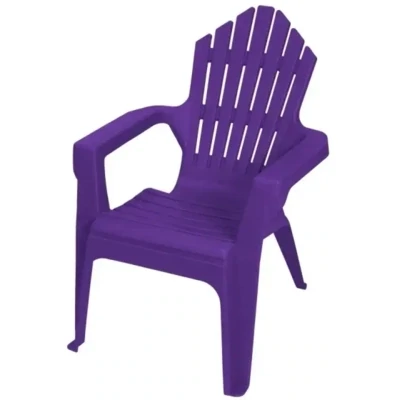 Gracious Living 11126-20PDQ Purple Iris Adirondack Children&#39;s Lawn Chair