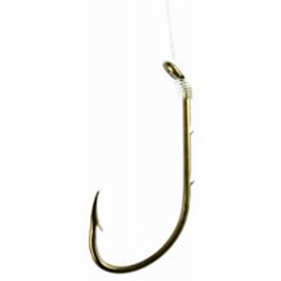 Eagle Claw 139-4 Snelled Fishing Hooks, Sz4,  6Pk