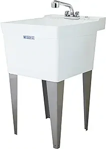 E.L. Mustee 19CF Deluxe Laundry Tub w/Faucet