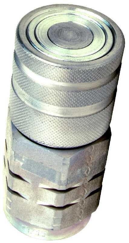 Flat Face Female Hydraulic Coupler, 1/2&quot;X1-1/16&quot;ORB