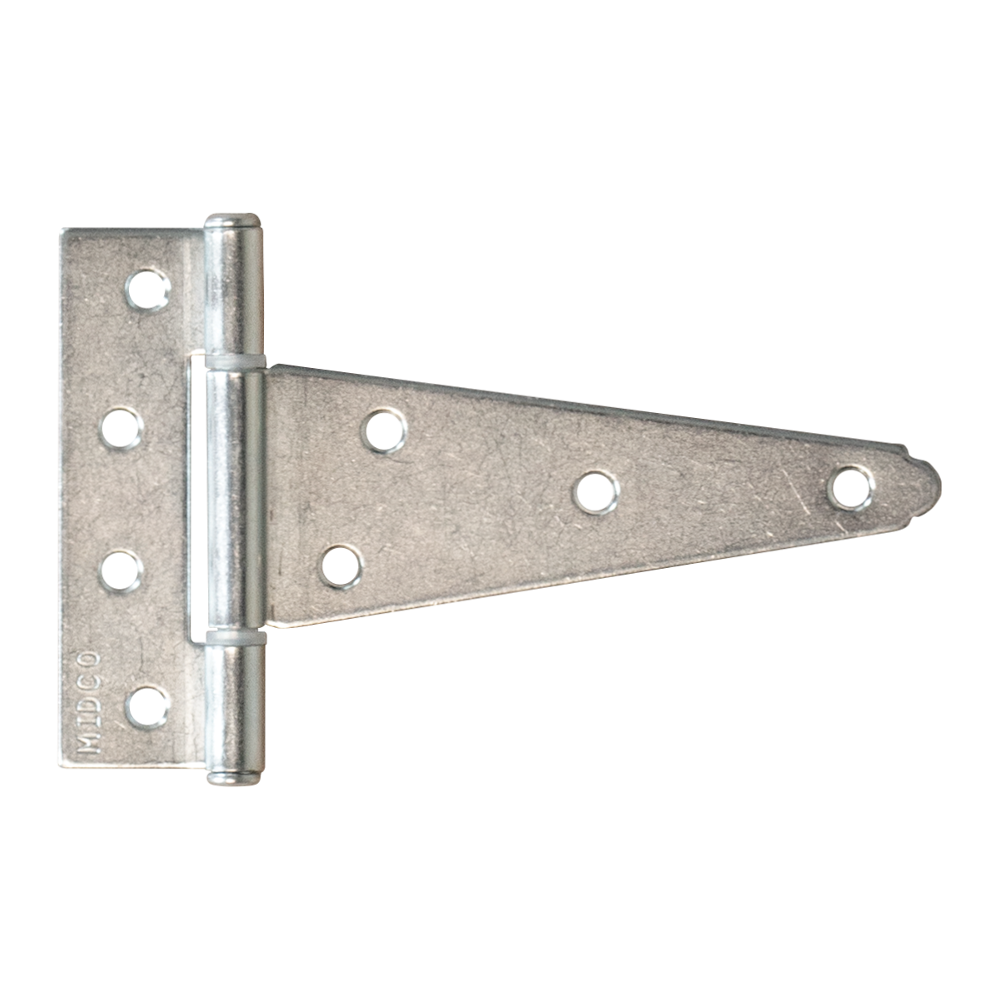 HD Steel T-Hinge, 4"  Zinc, w/Nylon Washers