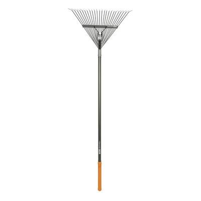 Fiskars 397930-1001 Pro 24&quot; Leaf Rake, Aluminum Handle/Steel Tines