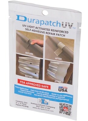 DuraPatch UV Light Activated Reinforced Patch, 2&quot;X3&quot;
