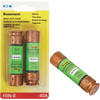Bussman BP/FRNR-40 Delay Cartridge Fuse, 40A 2pk